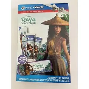 Lot Of 2 Crest Oral-B Disney's Raya And The Last Dragon Holiday 4Pc Set