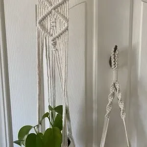 Lot Of 2 Macrame 1 Double Tier Plant Hanger 1 Single Boho Pots Not Included Boho