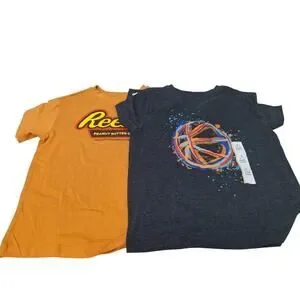 Lot of 2 NWT New Cat & Jack Art Class Boys Small Basketball Reeses Tee Shirts