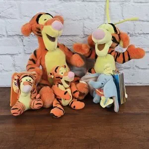 Lot of 5 Disney Tigger Plush & Dumbo‎ Friendly Tales - Musical Tigger Disney
