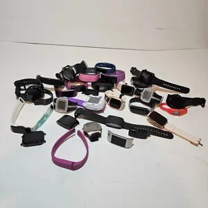 Lot Of Fitness Trackers Smart Watches Various Brands For Parts Or Repair