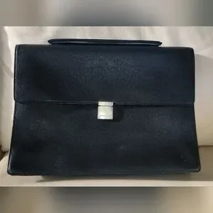 Louis Vuitton Angara Ardoise Taiga MB1023 Business Bag Leather