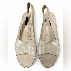 Louis Vuitton Cream Wedge Sandals