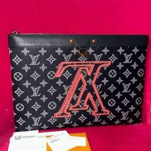 Louis Vuitton monogram ink upside down LV Apollo GM pochette pouch bag