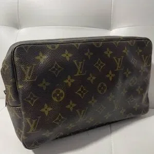Louis Vuitton Monogram Toiletry Bag In Brown And Gold