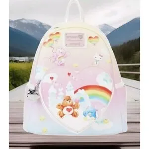 Loungefly Sanrio Hello Kitty Friends X Care Bears Care-A-Lot Rainbow Backpack‎