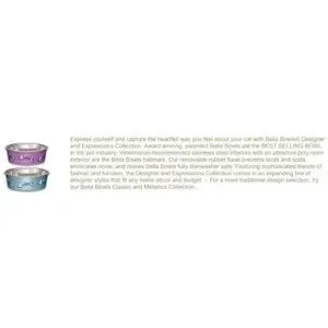 Loving Pets Fish Bella Bowl For Cat X-Small Lilac Fish Skeleton - New