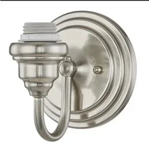 Lowes Exclusive Portfolio 1-Light Brushed Nickel Traditional Vanity Light Fitter