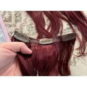 Loxxy Seamless Clip In Human Hair Extensions Red Wine 9A Grade