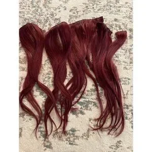 Loxxy Seamless Clip In Human Hair Extensions Red Wine 9A Grade