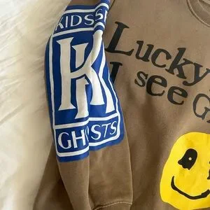 Lucky Me I See Ghosts Brown Graphic Sweater