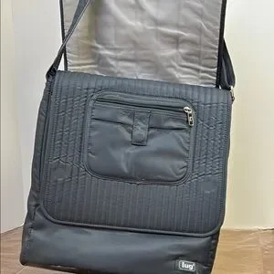 Lug Grey Messenger Bag With Modern Design And Water-Resistant Fabric