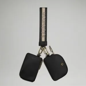 Lululemon Everywhere Crossbody Belt Bag Wordmark Black and Gold Logo