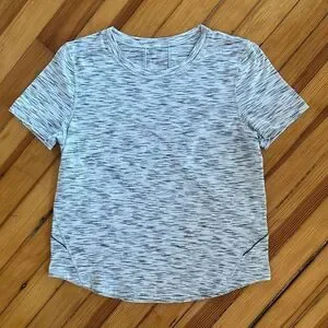 Lululemon Long Distance Short Sleeve In Tiger Space Dye Black White Size 8