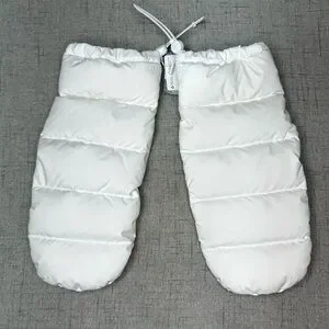 Lululemon Wunder Puff Down Mittens White Unisex Large XL NWT