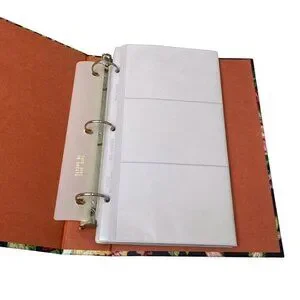 Luxury Photo Album Black Floral Fabric Cover 216 Photos 4x6 Refillable Binder
