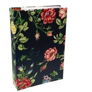 Luxury Photo Album Black Floral Fabric Cover 216 photos 4x6 Refillable Binder