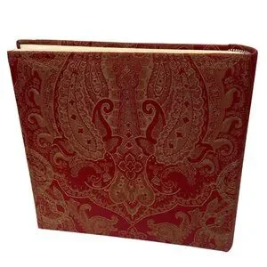 Luxury Photo Album Red Damask Fabric Holds 200 Photos 2 Up By Hom