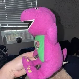 Lyons 2011 Singing Barney Purple Dinosaur Talking 11" Stuffed Plush WORKING