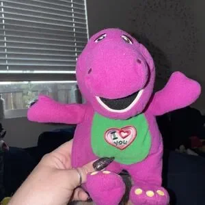 Lyons 2011 Singing Barney Purple Dinosaur Talking 11" Stuffed Plush WORKING
