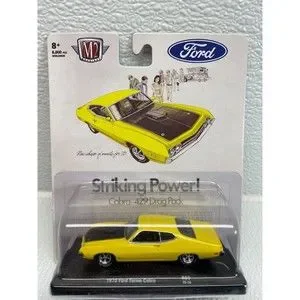 M2 Machines 1970 Ford Torino Cobra Yellow Die Cast Car Model