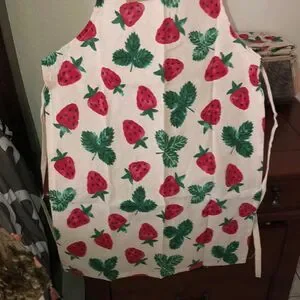 Mabelle Home Collection Strawberry Print Cotton Apron