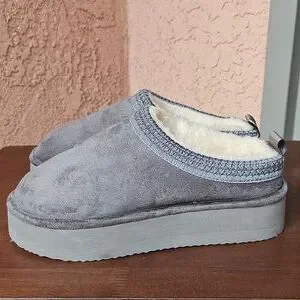 Madden Girl Breeze Faux Fur Suede Slip-on Platforms Shoes 8.5