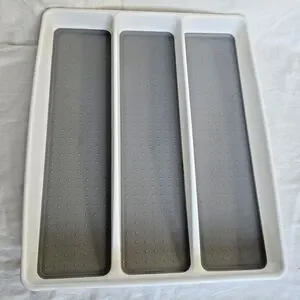 Madesmart‎ Soft Grip Non-Slip 3 Section Utensil Tray Kitchen Drawer Organizer