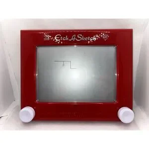 Magic ETCH A SKETCH Screen Red Model No. 33700 Good Condition Works
