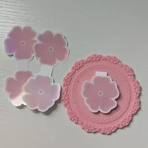 Magnetic Bookmark Holographic Flower Handmade Bookish Booklover