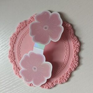 Magnetic Bookmark Holographic Flower Handmade Bookish Booklover
