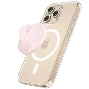 Magnetic Phone Grip Holder Compatible W/ MagSafe Ultra Thin Silicone Pink s16