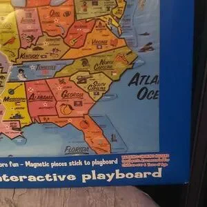 Magnetic Puzzle Map Of United States Of America New Sealed Toy Map Game Map 2010