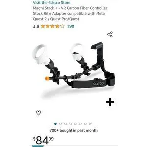 Magni Stock VR Carbon Fiber Stock Rifle Adapter Compatible with Quest 2/ Quest P
