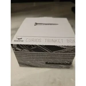 Magpie Curios Trinket Box. Screw Picture On The Lid