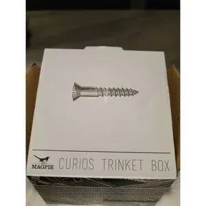Magpie Curios Trinket Box. Screw picture on the lid