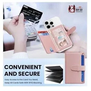 MagSafe Wallet For IPhone 12-16 Pro Max RFID Find My 4 Slots Strong Magnet