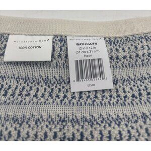 Mainstream Home Textured Washcloth Navy/Cream