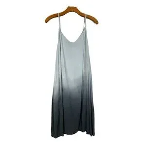 Malai Mini Tank Slip Dress Sea Foam ombré fully lined Vacay Beach Dress NEW L