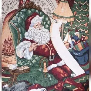 Manual Woodworkers And Weavers 1996 Edition Throw Blanket‎ Santa Christmas