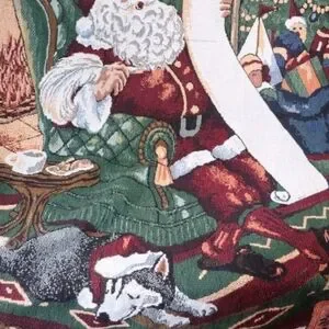 Manual Woodworkers And Weavers 1996 Edition Throw Blanket‎ Santa Christmas