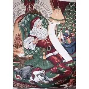 Manual Woodworkers and Weavers 1996 Edition Throw Blanket‎ Santa Christmas