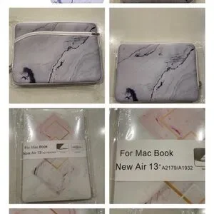 Marble Design Tablet Case With Keyboard - White And Gold