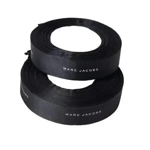 MARC JACOBS Gift Wrap Ribbon Black WhiteLettering Aprox 45 ya…