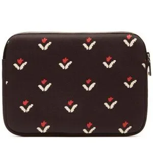 Marc Jacobs IPad Tablet Case Black Floral Neoprene Zip Tulip Universal