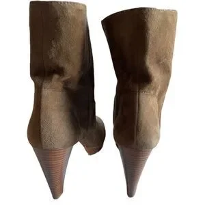 Mare Brown Suede Open Toe Boots Size 38