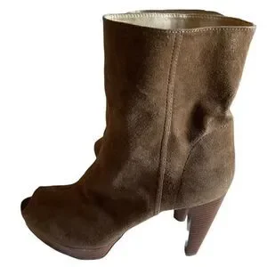 Mare Brown Suede Open Toe Boots Size 38 Mare Brown Suede Open Toe Boots Size 38