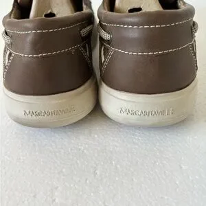 Margaritaville Dark Brown Boat Shoes Size 12