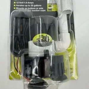 Marine Metal Aerator Livewell Kit Cooler Bait Bucket Fish Saver 12V Pump 360GPH