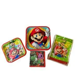 Mario Party Pack Plates & Napkins Birthday Nintendo Goody Bags Treat